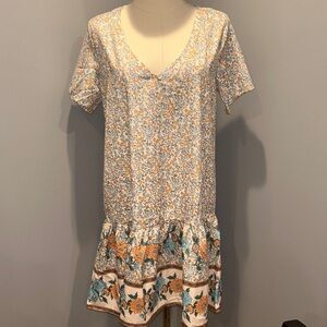 Spring Summer Floral Lightweight Dress size Small New with Tags